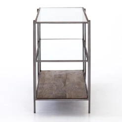 Byron Metal & Glass Media Console 60" -Famous Furniture Shop IHRM 131 SID 1 97193.1555004437