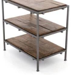Barton Iron Frame Slab Wood Nightstand -Famous Furniture Shop IHRM 143 DET 3 05712.1543299292