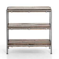 Barton Iron Frame Slab Wood Nightstand -Famous Furniture Shop IHRM 143 FRT 1 68500.1543299267