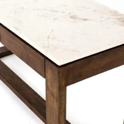 Everton White Marble Top Counter Table With Storage -Famous Furniture Shop IHRM 164 DET 7 18991.1583782797