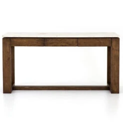 Everton White Marble Top Counter Table With Storage -Famous Furniture Shop IHRM 164 FRT 1 44708.1583782794