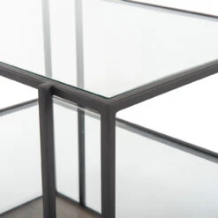 Byron Shadowbox Metal & Glass Nightstand -Famous Furniture Shop IHRM 172 DET 1 81905.1570727881