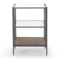 Byron Shadowbox Metal & Glass Nightstand -Famous Furniture Shop IHRM 172 SID 1 33130.1570727883