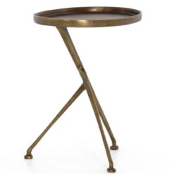 Schmidt Raw Brass Aluminum Tripod Accent Table -Famous Furniture Shop IMAR 112 RBS BCK 1 82254.1622496012
