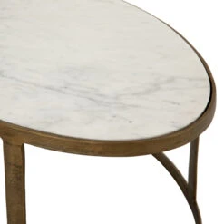 Calder Oval Marble Nesting Coffee Table 38" -Famous Furniture Shop IMAR 217A DET 1 19064.1565803469