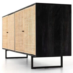Audrey Woven 4 Door Sideboard 72"- Black -Famous Furniture Shop IPRS 002A DET 1 92175.1581899333