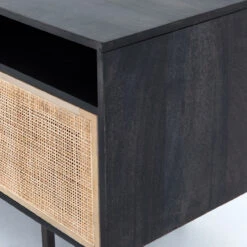 Audrey Woven Media Console 65"-Black -Famous Furniture Shop IPRS 003A DET 3 59455.1540844308
