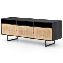 Audrey Woven Media Console 65"-Black