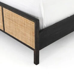 Sydney Woven Cane Twin Platform Bed - Black -Famous Furniture Shop IPRS 030TB DET 1 28085.1583963396