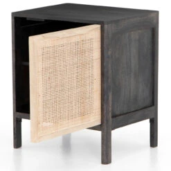 Sydney Woven Cane Nightstands - Black -Famous Furniture Shop IPRS 031A OPN 1 90833.1631331990