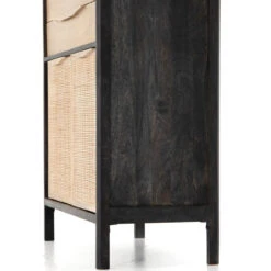 Sydney Woven Cane Tall Dresser - Black -Famous Furniture Shop IPRS 032B DET 1 33069.1583968515