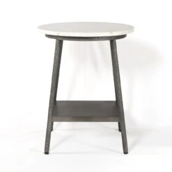 Lark Industrial Iron And White Marble Round Side Table 12 Lark Industrial Iron And White Marble Round Side Table -Famous Furniture Shop IRCK 116 SID 1 75681.1499815024