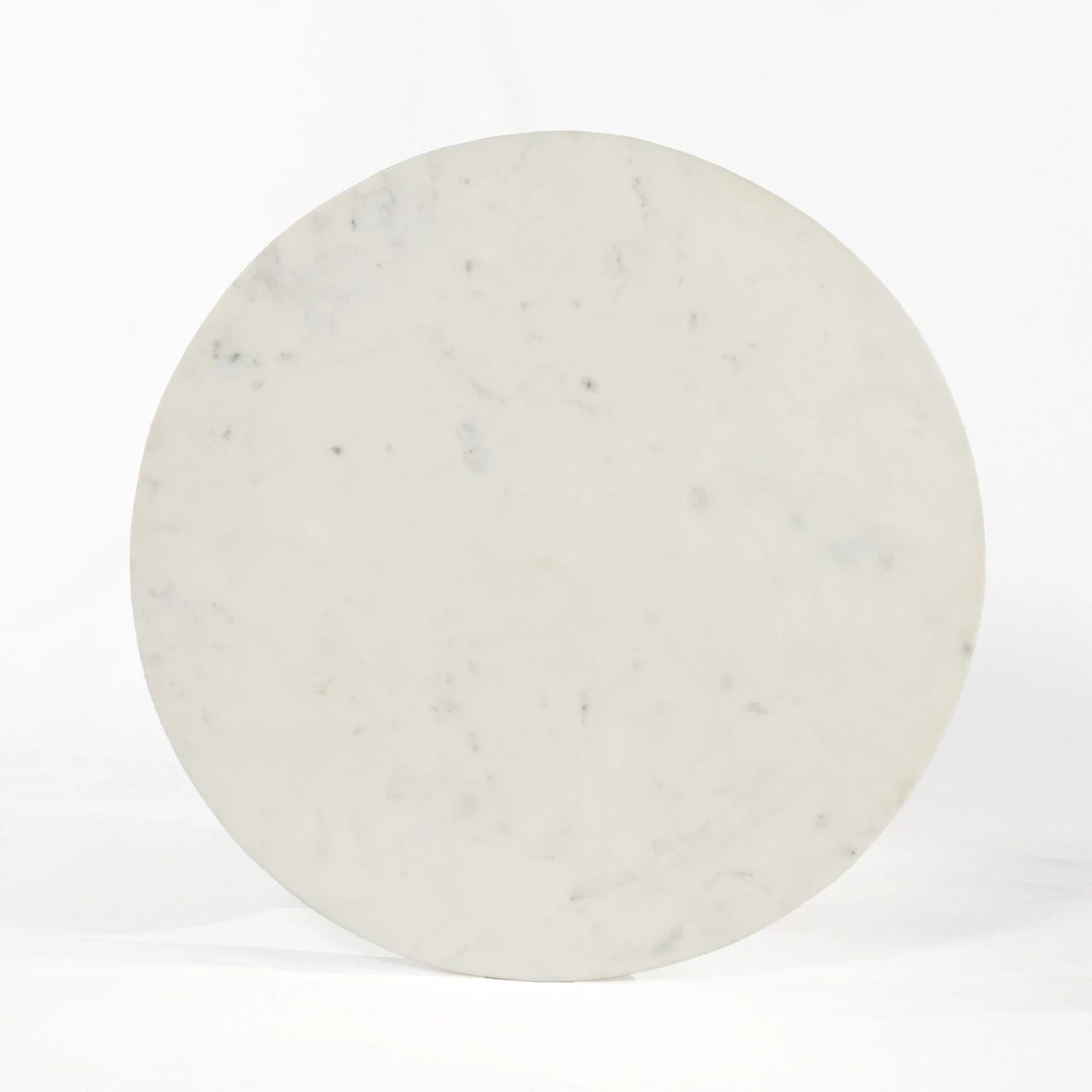 Lark Industrial Iron And White Marble Round Side Table 6 Lark Industrial Iron And White Marble Round Side Table - Image 4