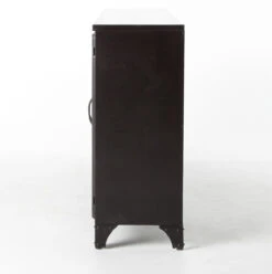 Camila Industrial Black Iron Sideboard With Glass Doors -Famous Furniture Shop IRCK 135 SID 1 81944.1499804452