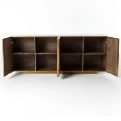 Freda Brass Clad Wrapped Industrial Buffet Sideboard -Famous Furniture Shop IRCK 160 OPN 1 42670.1499878152