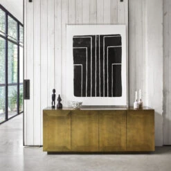 Freda Brass Clad Wrapped Industrial Buffet Sideboard -Famous Furniture Shop IRCK 160 ROM 2 19291.1499878152