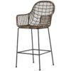 Bandera Distressed Grey Finish Bar Stool