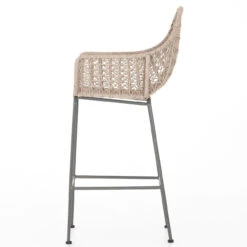 Bandera Vintage White Finish Bar Stool -Famous Furniture Shop JLAN 124B SID 1 50311.1622591678