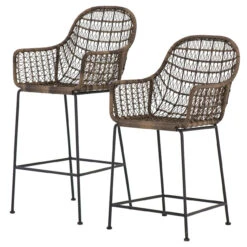 Bandera Distressed Grey Finish Counter Stool -Famous Furniture Shop JLAN 125A GRP 1 15473.1622588391