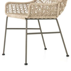 Bandera Vintage White Finish Outdoor Woven Dining Chair -Famous Furniture Shop JLAN 131A DET 1 18121.1622858559
