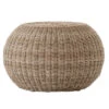 Pascal Vintage White Woven Wicker Round Stool Ottoman -Famous Furniture Shop JLAN 167A PRM 1 44568.1520647588