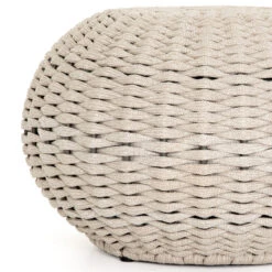 Phoenix Natural Rope Outdoor Accent Stool -Famous Furniture Shop JLAN 167C DET 5 59298.1622764937