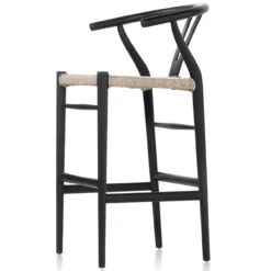 Muestra Black Teak Bar Stool -Famous Furniture Shop JLAN 206B DET 1 14367.1622769819