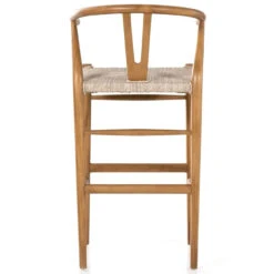 Muestra Matte Sealed Teak Bar Stool -Famous Furniture Shop JLAN 206 BCK 1 35176.1622770738