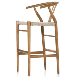 Muestra Matte Sealed Teak Bar Stool -Famous Furniture Shop JLAN 206 DET 1 07162.1622770740