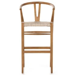 Muestra Matte Sealed Teak Bar Stool -Famous Furniture Shop JLAN 206 FRT 1 69754.1622770762