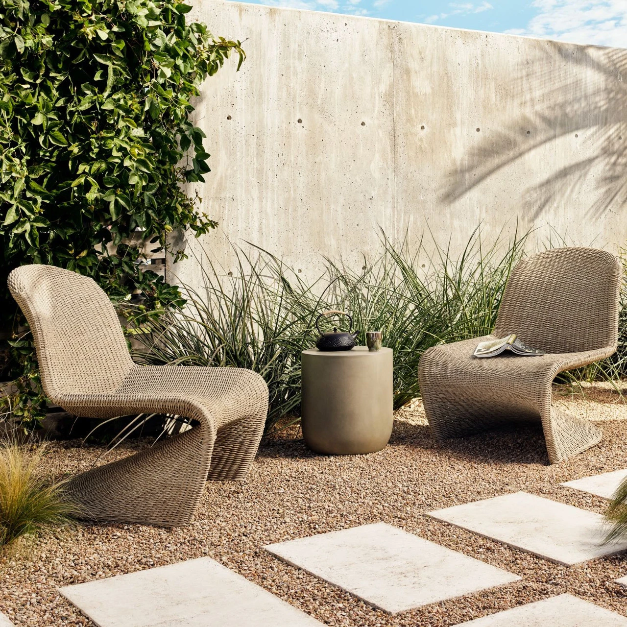 Portia Vintage White Woven Rope Outdoor Occasional S Chair 4 Portia Vintage White Woven Rope Outdoor Occasional S Chair - Image 2