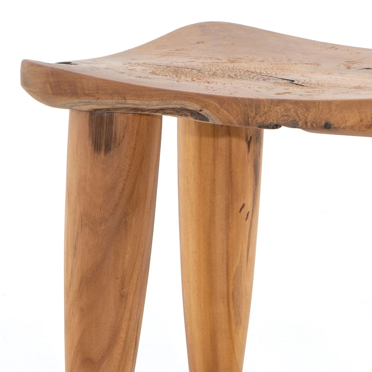 Zuri Aged Natural Teak Outdoor Stool 11 Zuri Aged Natural Teak Outdoor Stool - Image 9
