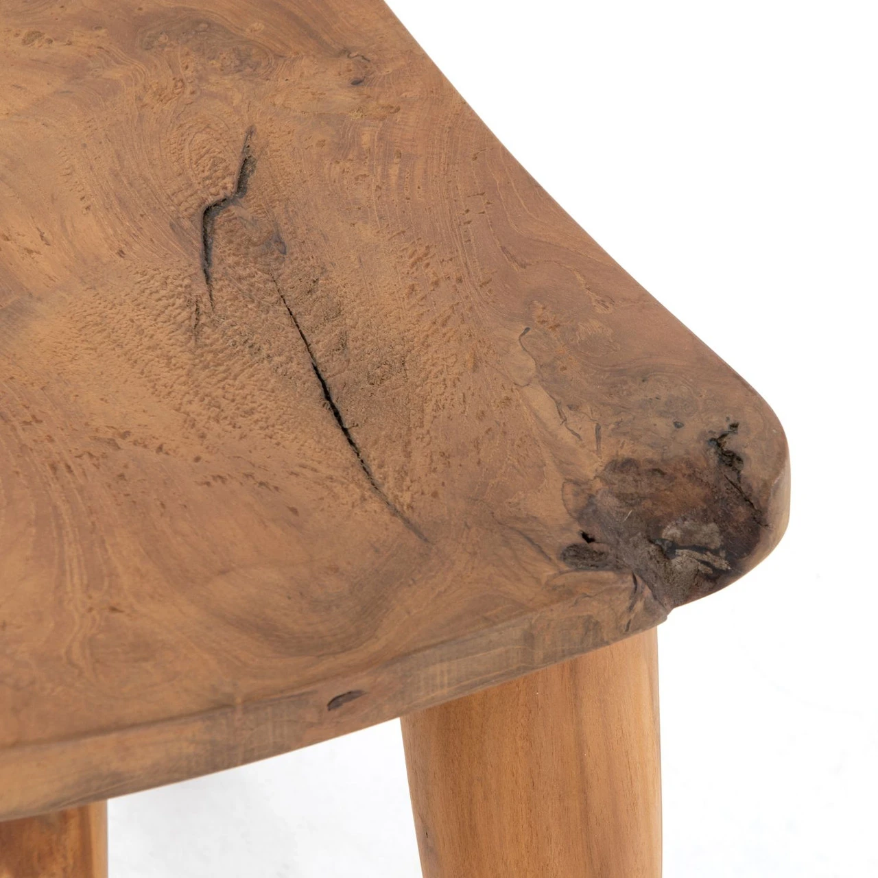 Zuri Aged Natural Teak Outdoor Stool 13 Zuri Aged Natural Teak Outdoor Stool - Image 11