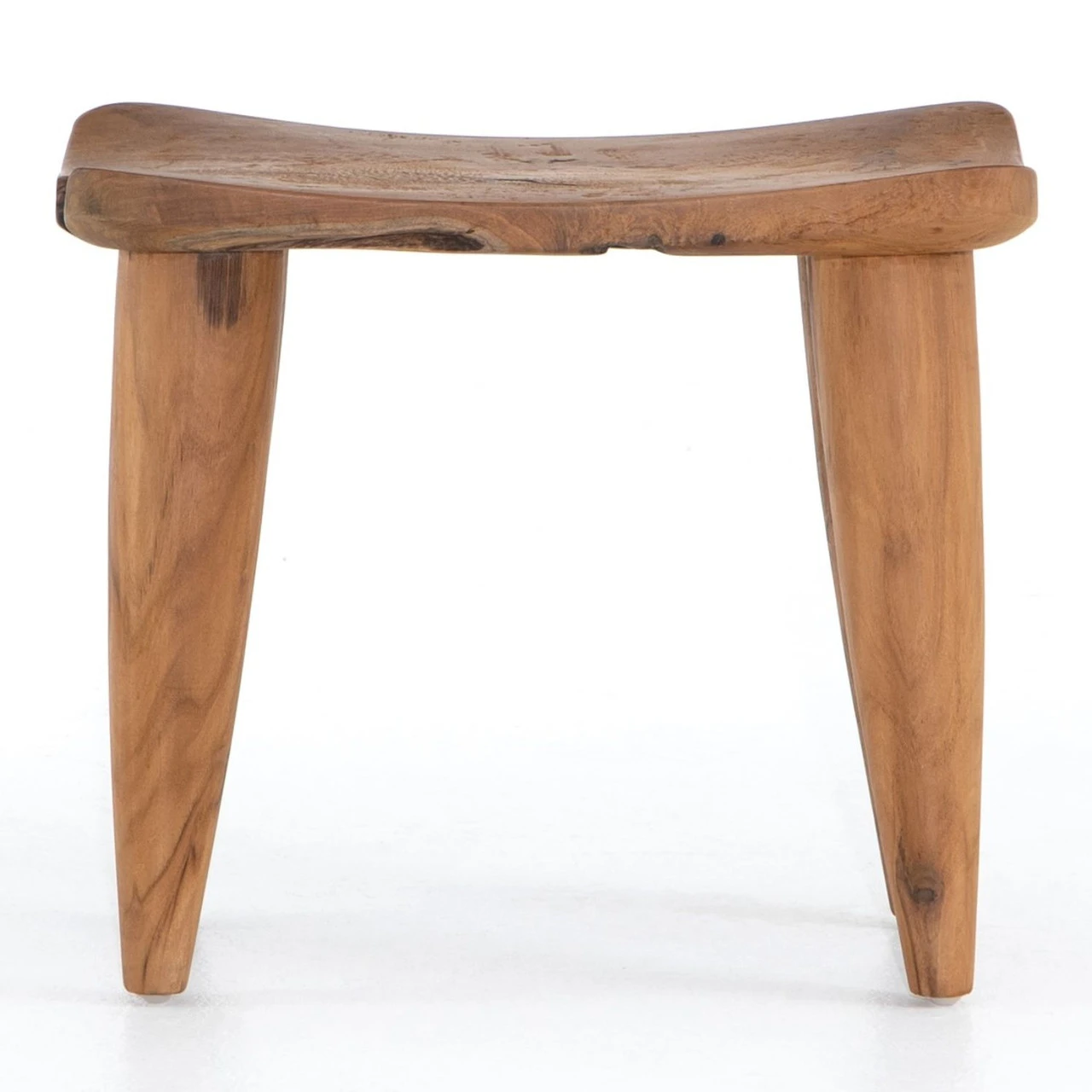 Zuri Aged Natural Teak Outdoor Stool 7 Zuri Aged Natural Teak Outdoor Stool - Image 5