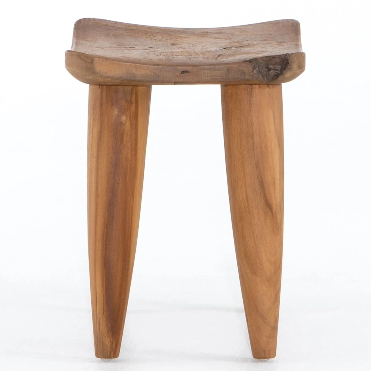 Zuri Aged Natural Teak Outdoor Stool 6 Zuri Aged Natural Teak Outdoor Stool - Image 4