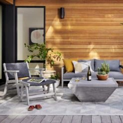 Delano Grey Teak Outdoor Rope Chair -Famous Furniture Shop JSOL 002A ROM 1 43501.1603400758