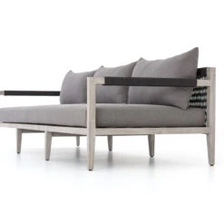 Sherwood Grey Teak Outdoor 3 Seater Sofa 93" -Famous Furniture Shop JSOL 003A DET 1 19949.1526431458