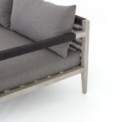 Sherwood Grey Teak Outdoor 3 Seater Sofa 93" -Famous Furniture Shop JSOL 003A DET 4 29086.1526431459