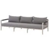 Sherwood Grey Teak Outdoor 3 Seater Sofa 93"
