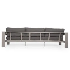 Monterey Grey Teak Outdoor 3 Seater Sofa 106" -Famous Furniture Shop JSOL 007A BCK 1 06538.1526442394