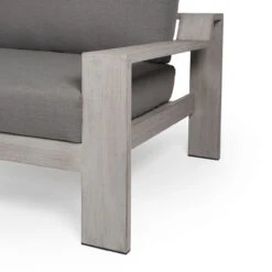 Monterey Grey Teak Outdoor 3 Seater Sofa 106" -Famous Furniture Shop JSOL 007A DET 2 01872.1526442395