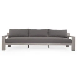 Monterey Grey Teak Outdoor 3 Seater Sofa 106" -Famous Furniture Shop JSOL 007A FRT 1 65641.1526442377