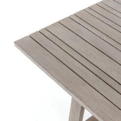 Atherton Grey Teak Outdoor Dining Table 87" -Famous Furniture Shop JSOL 019A DET 6 17776.1526706714