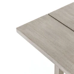 Stapleton Grey Teak Wood Square Outdoor Bar Table 36" -Famous Furniture Shop JSOL 023A DET 6 49629.1536787248