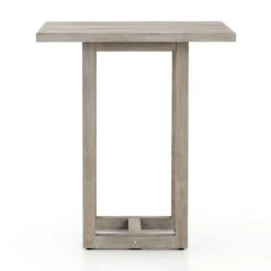 Stapleton Grey Teak Wood Square Outdoor Bar Table 36" -Famous Furniture Shop JSOL 023A SID 1 05862.1526705540
