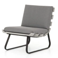 Dimitri Teak Wood Charcoal Armless Outdoor Chair