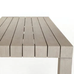 Sonora Grey Teak Wood Outdoor Dining Table 87" -Famous Furniture Shop JSOL 055 DET 5 48796.1594232585