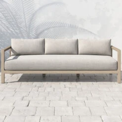 SONOMA OUTDOOR SOFA, WASHED BROWN 88" -Famous Furniture Shop JSOL 10502K 561 ROM 1 02476.1556577727