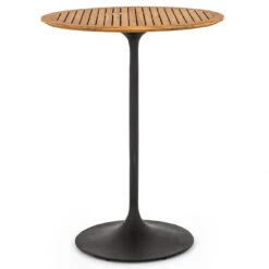 Reina Teak Top Tulip Base Outdoor Bar Table 32" -Famous Furniture Shop JSOL 120 FRT 1 03196.1594752874