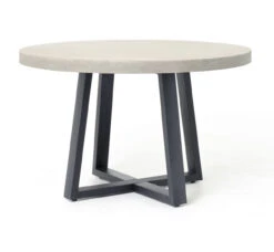 Masonry Concrete 48" Round Dining Table -Famous Furniture Shop Masonry Concrete 48 Round Dining Table 07479.1517006338